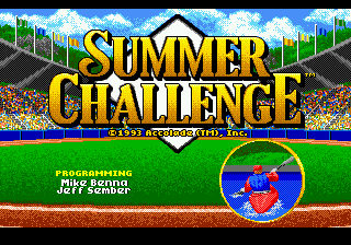 Summer Challenge (USA, Europe) Title Screen